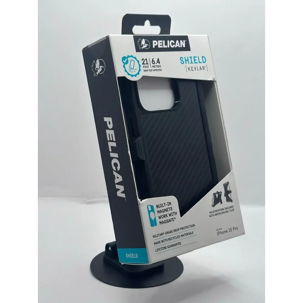 Pelican Shield Kevlar iPhone 15 Pro Balck MagSafe NWT MSRP: $80.00
